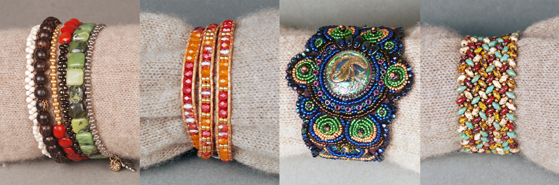 Bracelets over sleeves for fall fashion